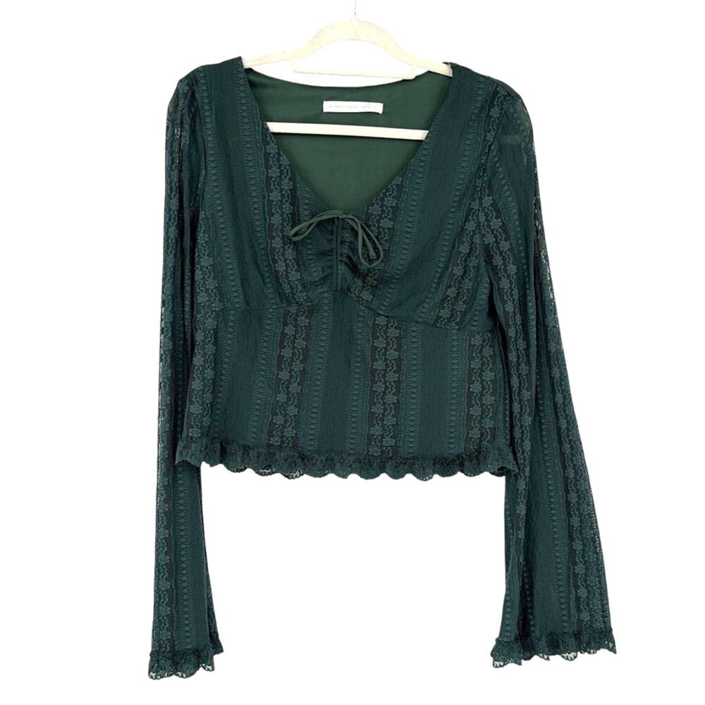 Altare'd State Lace Whimsigoth Womens Top Sz XL Y2K Babydoll Fairy Bell Forest - Picture 3 of 10